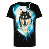 Balmain Camiseta com estampa de lobo - Preto