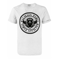Balmain Camiseta com estampa de logo - Cinza