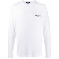 Balmain Camiseta com logo bordado - Branco