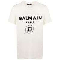 Balmain Camiseta com logo flocado - Branco