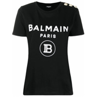 Balmain Camiseta com logo - Preto