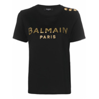Balmain Camiseta com logo - Preto