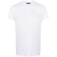 Balmain Camiseta de algodão com logo - Branco