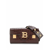 Balmain crocodile-effect belt bag - Marrom