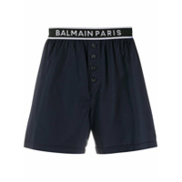 Balmain Cueca boxer com logo no cós - Azul