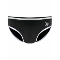 Balmain Cueca com logo - Preto