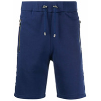 Balmain debossed sweat shorts - Azul