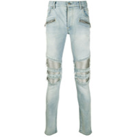 Balmain distressed skinny fit jeans - Azul