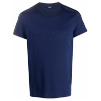 Balmain embossed logo T-shirt - Azul