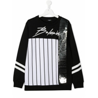 Balmain Kids Moletom com estampa - Preto