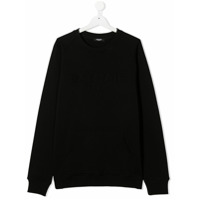 Balmain Kids Moletom decote careca - Preto