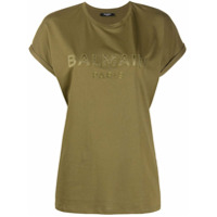 Balmain logo-detail cotton T-shirt - Verde