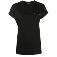 Balmain logo print short-sleeve T-shirt - Preto