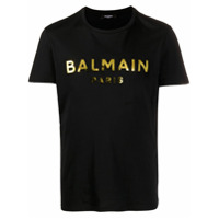 Balmain logo print T-shirt - Preto