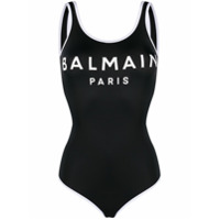 Balmain one-piece logo swimsuit - Preto