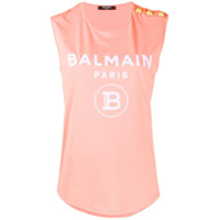 Balmain Regata com estampa de logo - Laranja
