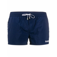 Balmain Short de natação com logo - Azul