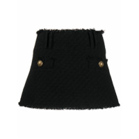 Balmain short low rise tweed skirt - Preto