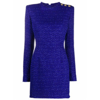 Balmain Vestido casual de tweed - Azul