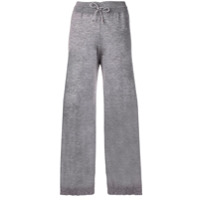 Barrie Calça pantalona de tricô - Cinza