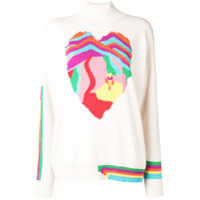 Barrie Heart cashmere sweater - Branco