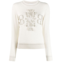 Barrie Suéter de cashmere com logo - Branco