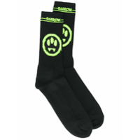BARROW smile-jacquard socks - Preto