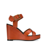 Ba&Sh Celma wedge sandals - Marrom