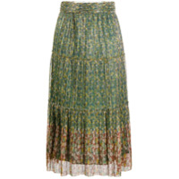 Ba&Sh pleated floral skirt - Verde