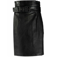 Ba&Sh Saia cintura alta - Preto
