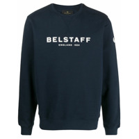 Belstaff crew neck logo sweatshirt - Azul