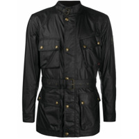 Belstaff Jaqueta com cinto e bolsos - Cinza