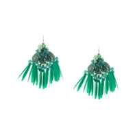 Biyan long paillette earrings - Verde