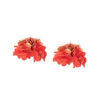 Biyan oversized flower earrings - Vermelho