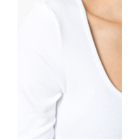 Blanca Vita Camiseta canelada - Branco