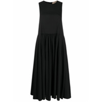 Blanca Vita Vestido midi com franzido - Preto