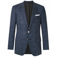 BOSS Blazer tweed com abotoamento - Azul
