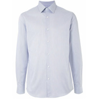 BOSS Camisa de algodão listrada - Azul
