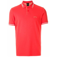 BOSS Camisa polo com logo - Laranja