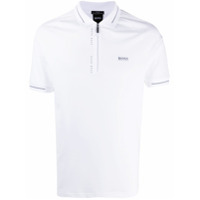 BOSS Camisa polo com zíper - Branco