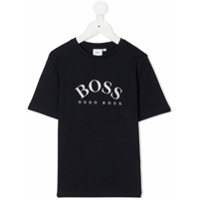 Boss Kids Camiseta com logo bordado - Azul