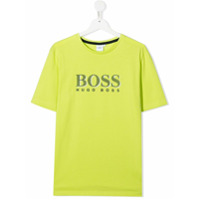 Boss Kids TEEN logo print T-shirt - Amarelo