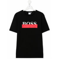 Boss Kids TEEN logo print T-shirt - Preto