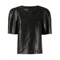 Boutique Moschino Camiseta de couro - Preto