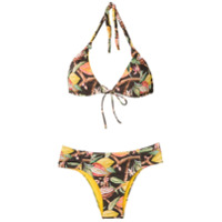 Brigitte Biquíni cortininha estampado