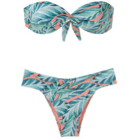 Brigitte Biquíni Nó estampado - Azul