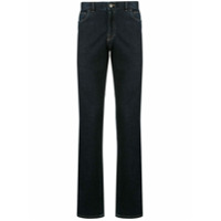Brioni Calça jeans reta cintura alta - Azul