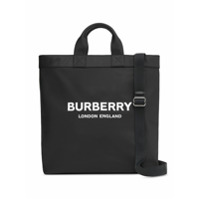 Burberry Bolsa tote com logo - Preto
