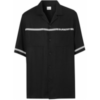 Burberry Camisa com estampa de logo - Preto