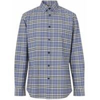 Burberry Camisa com estampa xadrez - Azul
